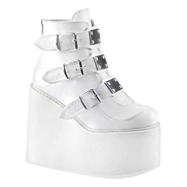 Funki Findz | Boots | Women's Buckle Strap Wedge Ankle Boots