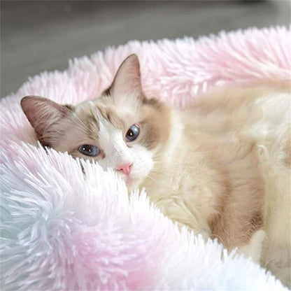Funki Findz | Pet Beds | Dog Cat Bed | Round Donut Cudler Bed