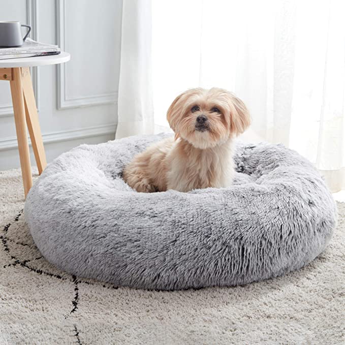 Funki Findz | Pet Beds | Dog Cat Bed | Round Donut Cudler Bed