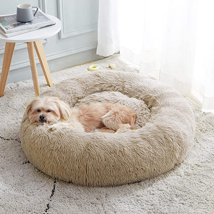 Funki Findz | Pet Beds | Dog Cat Bed | Round Donut Cudler Bed