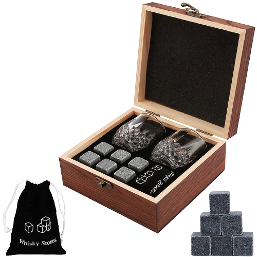 Funki Findz | Whisky Stones Gift Set | Glasses and Rocks Set