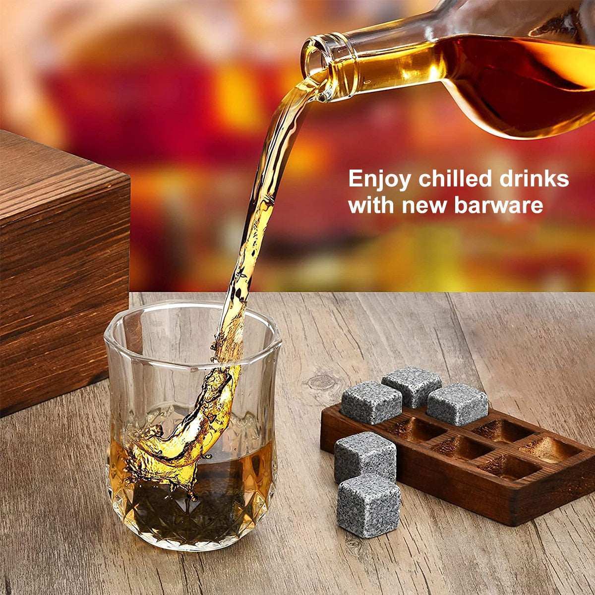 Funki Findz | Whisky Stones Gift Set | Glasses and Rocks Set