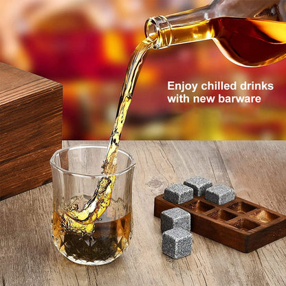 Funki Findz | Whisky Stones Gift Set | Glasses and Rocks Set