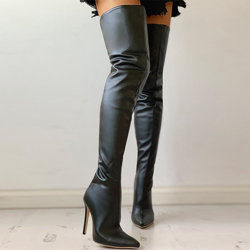 Funki Findz | Boots | Women's Elegant Over Knee Stiletto Boots