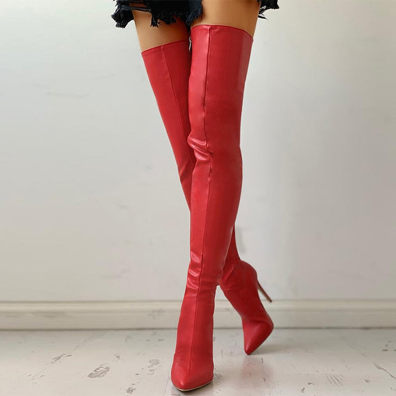 Funki Findz | Boots | Women's Elegant Over Knee Stiletto Boots