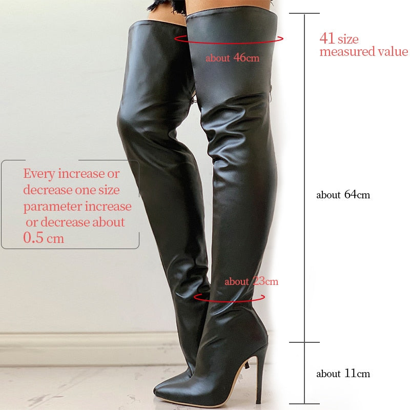 Funki Findz | Boots | Women's Elegant Over Knee Stiletto Boots
