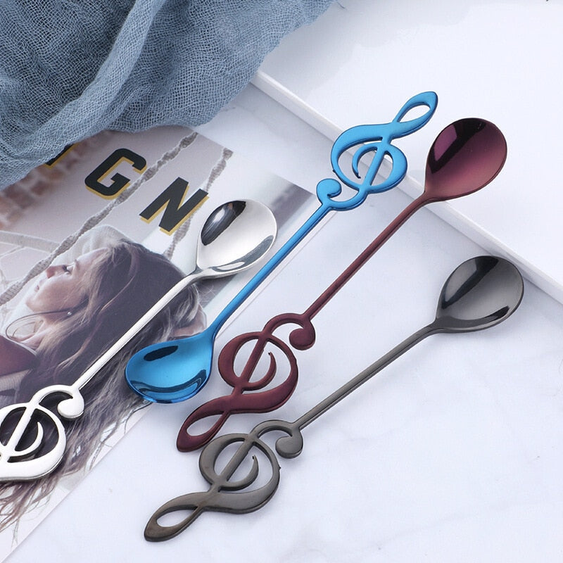 Funki Findz | Spoons | Music Note Long Coffee Spoons 7 Pcs Set