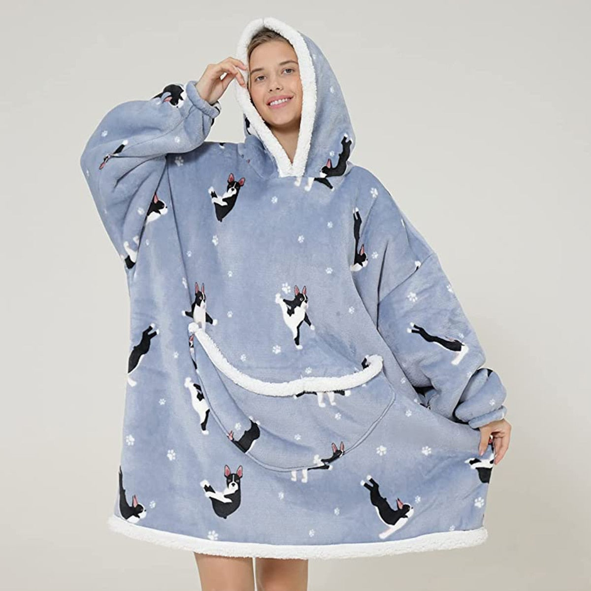 Funki Findz | Oodies | Unisex Soft Animal Print Hoodie Blanket