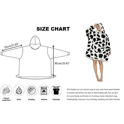 Funki Findz | Oodies | Unisex Soft Animal Print Hoodie Blanket