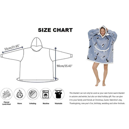 Funki Findz | Oodies | Unisex Soft Animal Print Hoodie Blanket