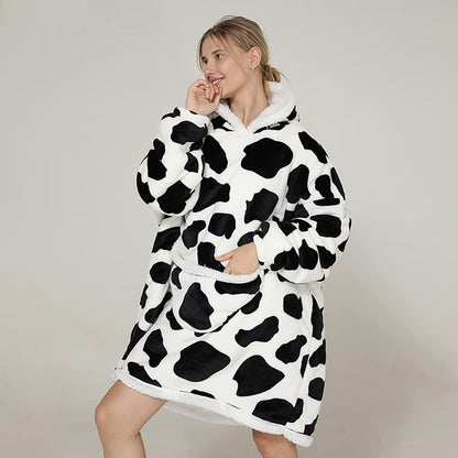 Funki Findz | Oodies | Unisex Soft Animal Print Hoodie Blanket