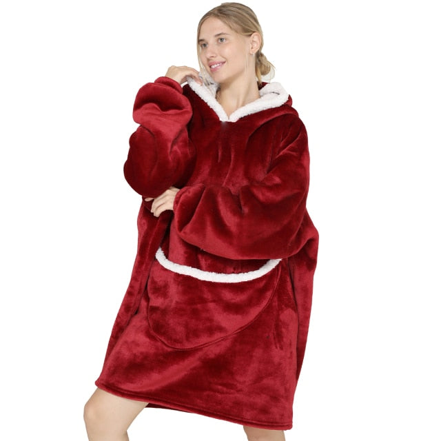 Funki Findz | Oodies | Unisex Soft Animal Print Hoodie Blanket