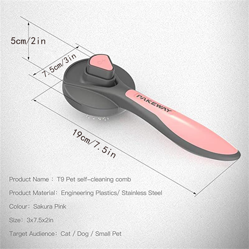 Funki Findz | Pet Brushes | Cat Dog Comb Pop Out Self Cleaning