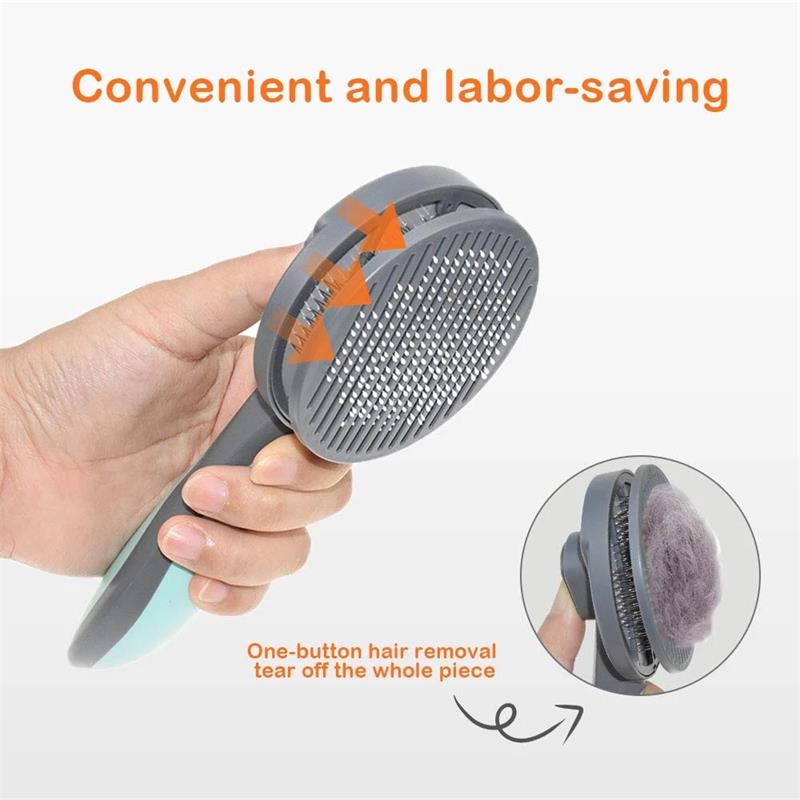 Funki Findz | Pet Brushes | Cat Dog Comb Pop Out Self Cleaning