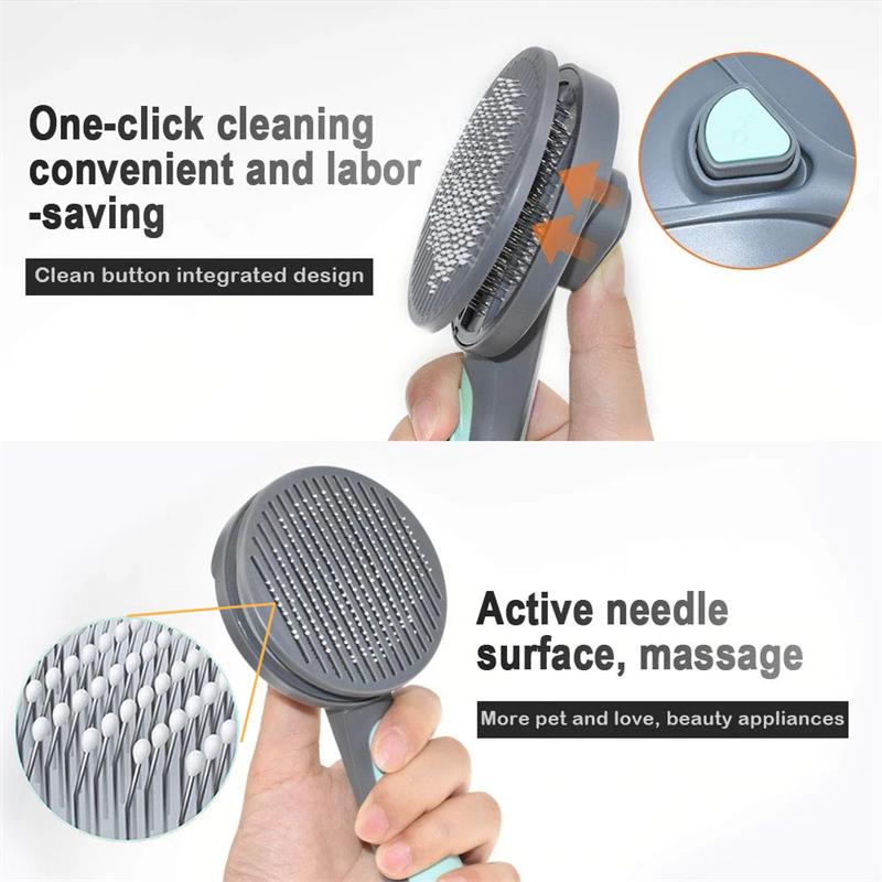 Funki Findz | Pet Brushes | Cat Dog Comb Pop Out Self Cleaning
