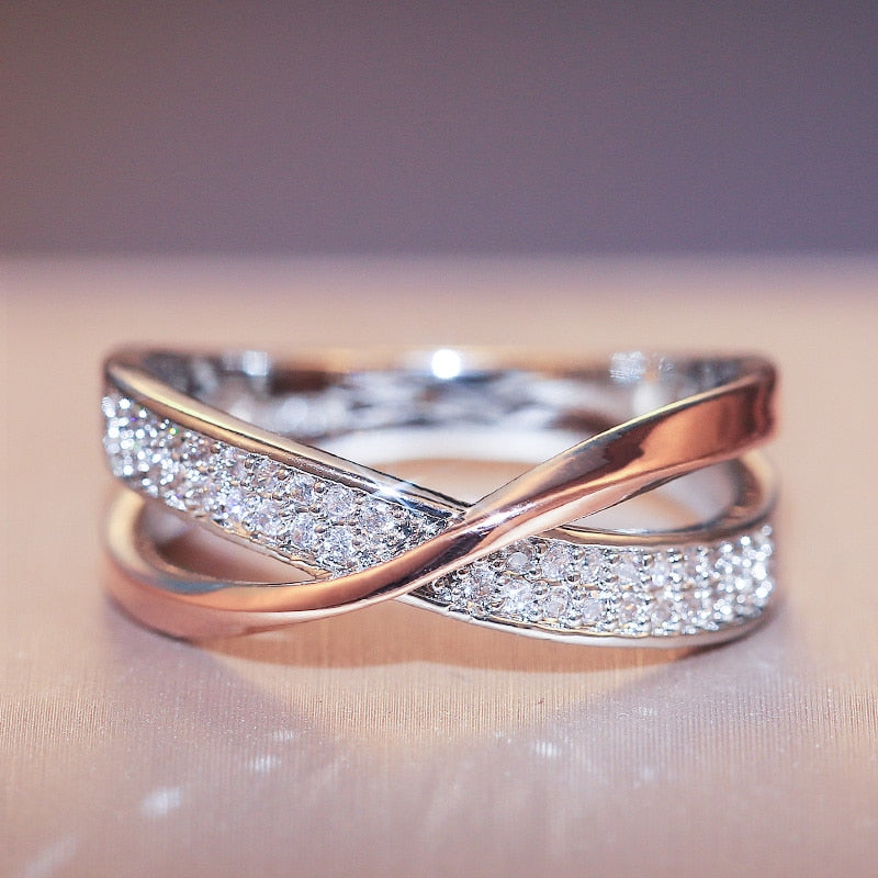 Funki Findz | Rings | Women's Two Tone X Cross Ring