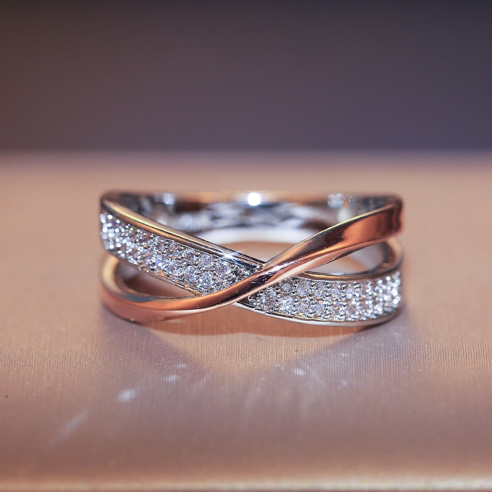 Funki Findz | Rings | Women's Two Tone X Cross Ring
