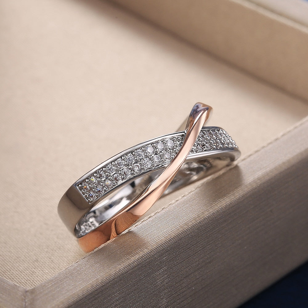 Funki Findz | Rings | Women's Two Tone X Cross Ring