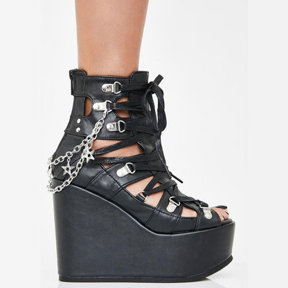 Funki Findz | Shoes | Women's Strappy Platform Wedge Shoes