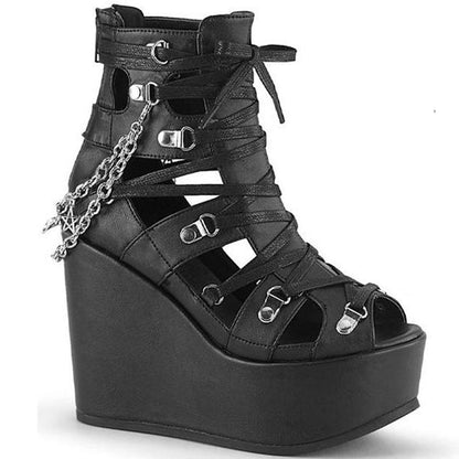 Funki Findz | Shoes | Women's Strappy Platform Wedge Shoes