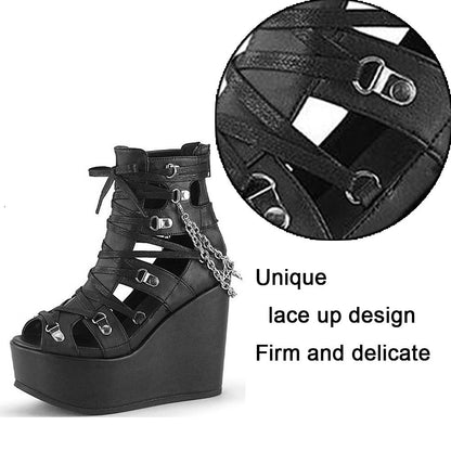 Funki Findz | Shoes | Women's Strappy Platform Wedge Shoes