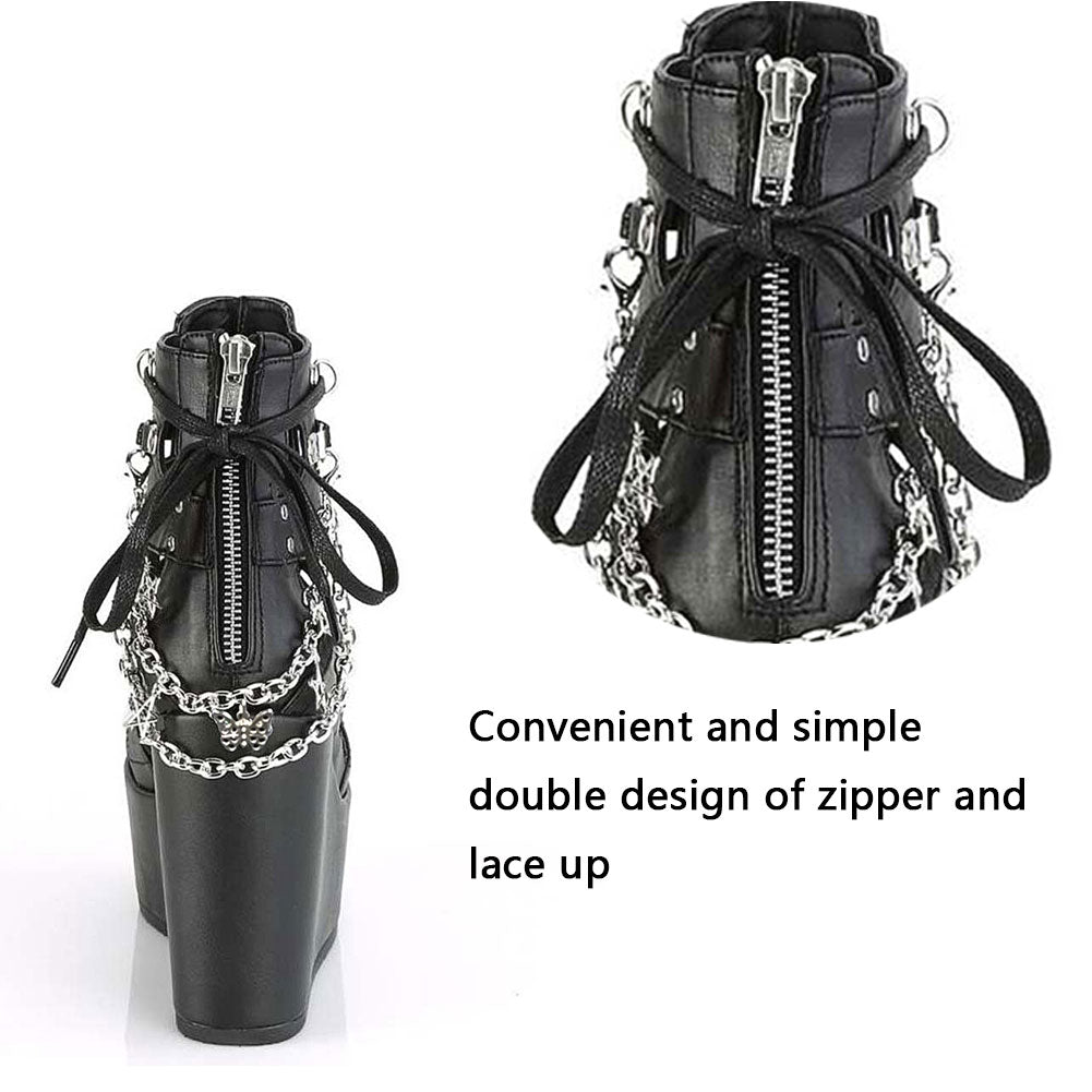 Funki Findz | Shoes | Women's Strappy Platform Wedge Shoes