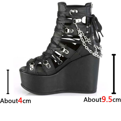 Funki Findz | Shoes | Women's Strappy Platform Wedge Shoes