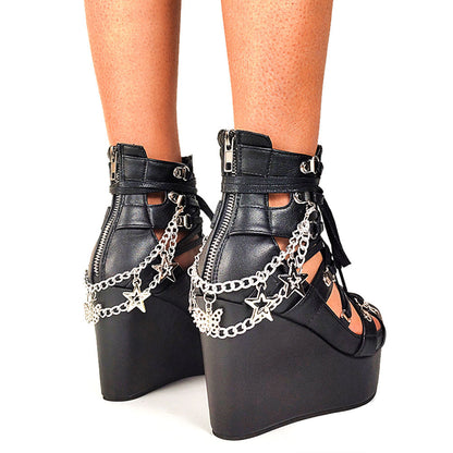 Funki Findz | Shoes | Women's Strappy Platform Wedge Shoes