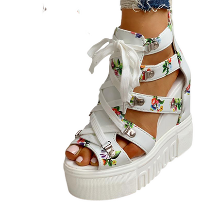 Funki Findz | Shoes | Women's Strappy Platform Wedge Shoes