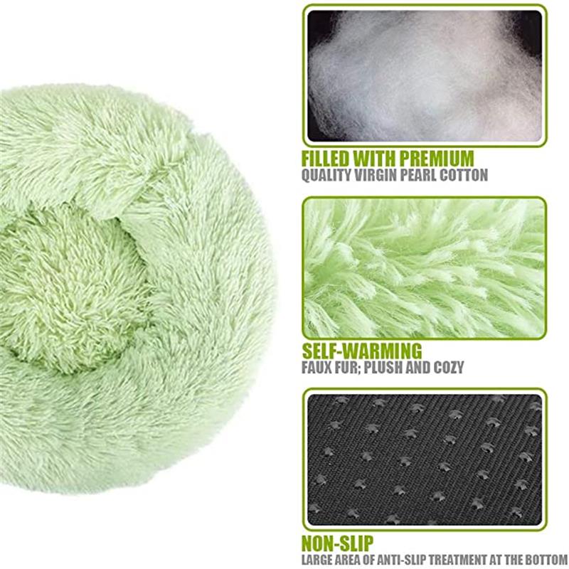 Funki Findz | Pet Beds | Dog Cat Bed | Round Donut Cudler Bed