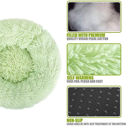 Funki Findz | Pet Beds | Dog Cat Bed | Round Donut Cudler Bed