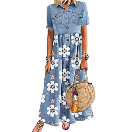 Funki Findz | Dresses | Women's Floral Print Maxi Boho Sundress