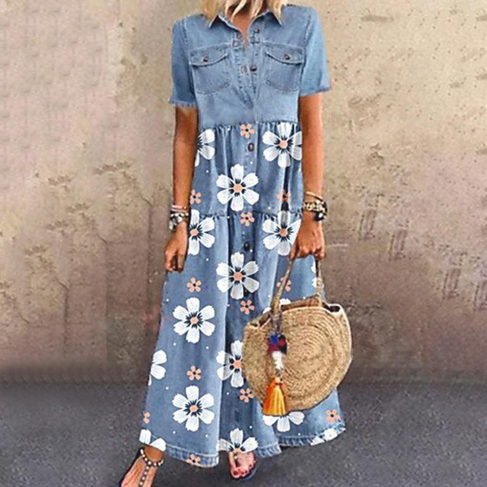 Funki Findz | Dresses | Women's Floral Print Maxi Boho Sundress