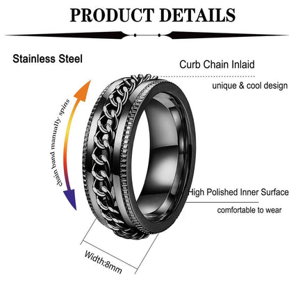 Funki Findz | Rings | Unisex Titanium Rotating Spinner Rings x 3