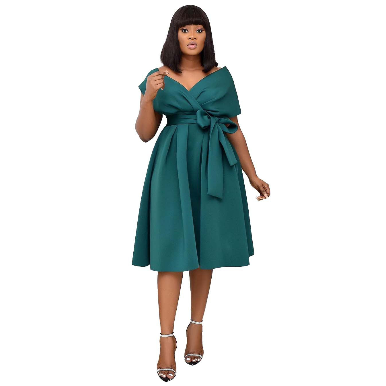 Funki Findz | Dresses | Women's Off Shoulder Bow Tie Dresses