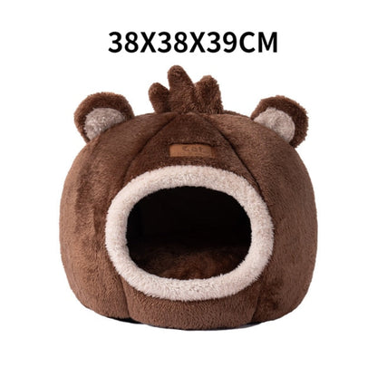 Funki Findz | Pet Beds | Cat Bed | Cute Bear Head Shaped Cat House Nest