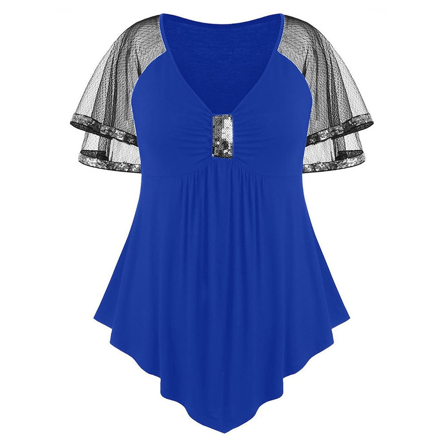 Funki Findz | Shirts | Women's Plus Size Ladies Sequinned Lace Top