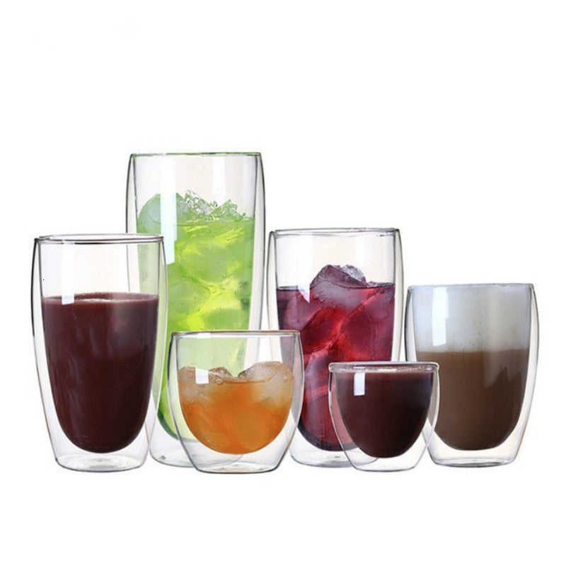 Funki Findz | Cups | Glass Double Wall Borosilicate Mug Sets