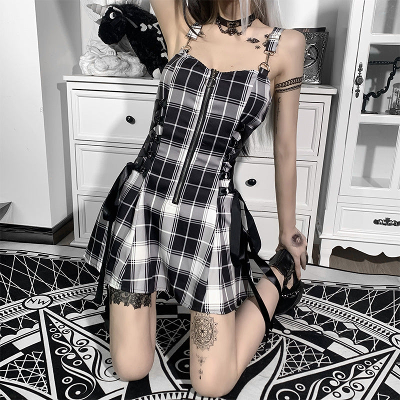 Funki Findz | Dresses | Women's Fairy Grunge Plaid Mini Dress