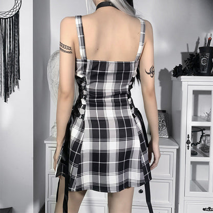 Funki Findz | Dresses | Women's Fairy Grunge Plaid Mini Dress
