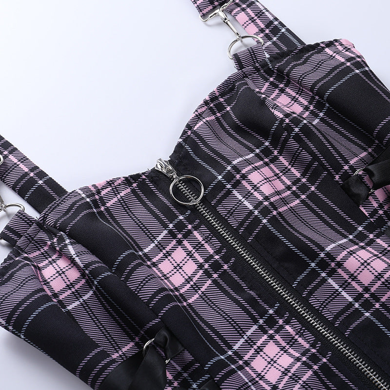 Funki Findz | Dresses | Women's Fairy Grunge Plaid Mini Dress
