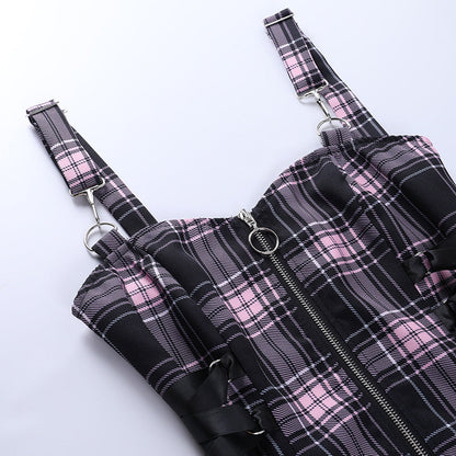 Funki Findz | Dresses | Women's Fairy Grunge Plaid Mini Dress