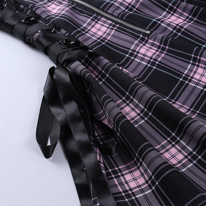 Funki Findz | Dresses | Women's Fairy Grunge Plaid Mini Dress