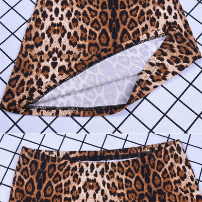Funki Findz | Pants | Women's Leopard Print Stretch Flared Pants