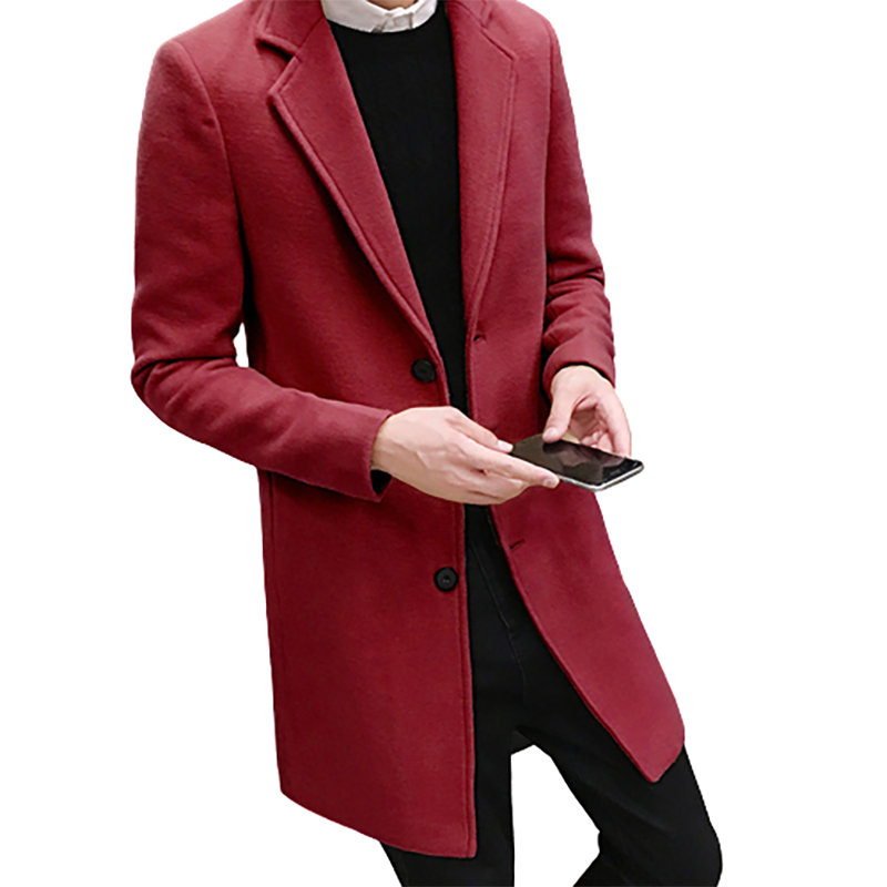 Funki Findz | Jackets | Men's Slim Fit Wool Blend Business Coat