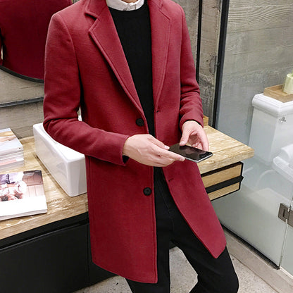 Funki Findz | Jackets | Men's Slim Fit Wool Blend Business Coat