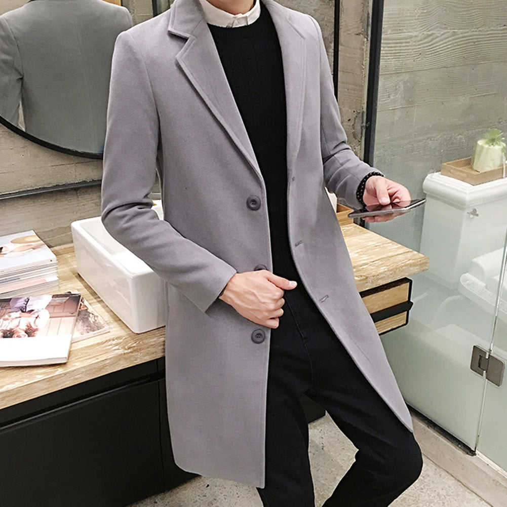 Funki Findz | Jackets | Men's Slim Fit Wool Blend Business Coat