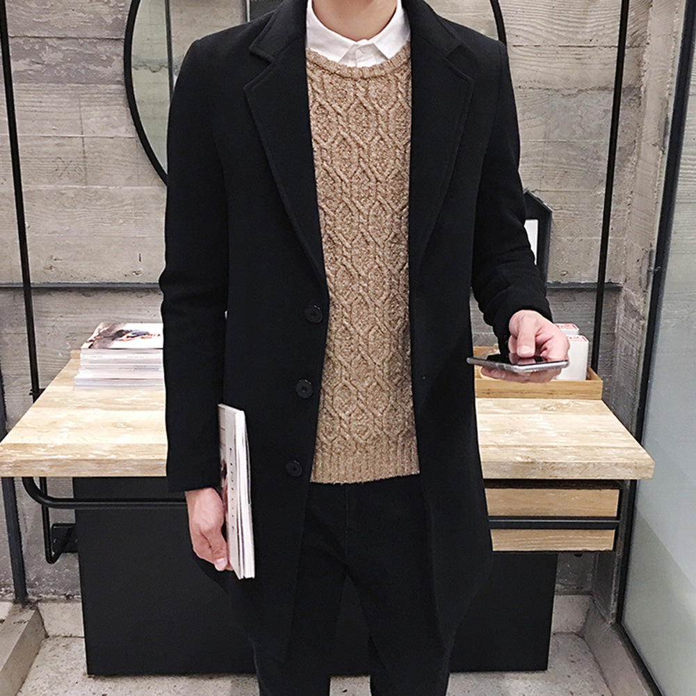 Funki Findz | Jackets | Men's Slim Fit Wool Blend Business Coat