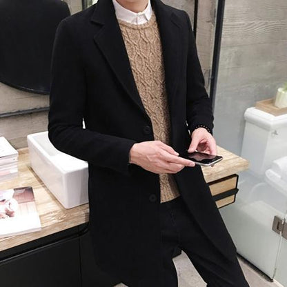 Funki Findz | Jackets | Men's Slim Fit Wool Blend Business Coat