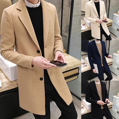 Funki Findz | Jackets | Men's Slim Fit Wool Blend Business Coat